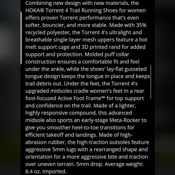 Hoka Torrent 4 Trail Running Shoes Drizzle /Fuschia - Picture 3 of 11